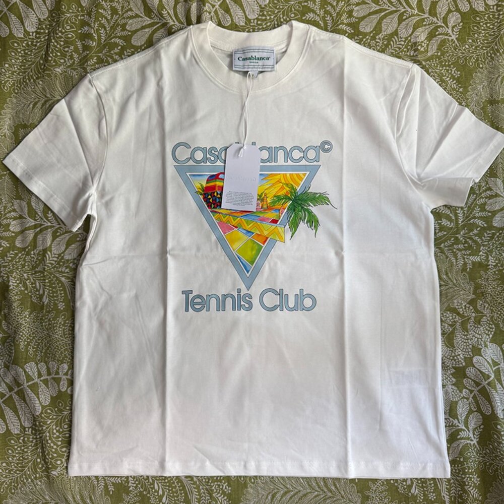 Casablanca Afro Cubism Tennis Club T Shirt White